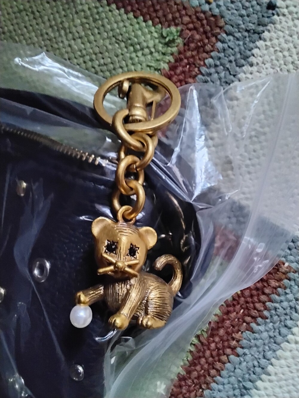 Coach Abby Leather Studded Grommet Crossbody Bag With Coach Cat Charm - Picture 3 of 14